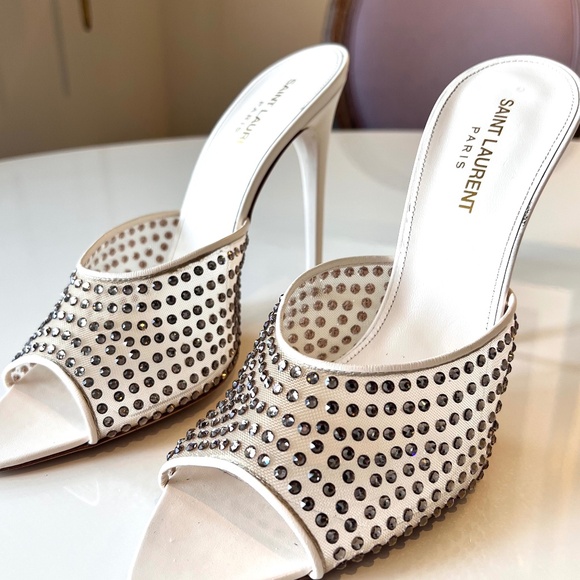 Saint Laurent Nude/Greige Crystal Evening shoes - Picture 1 of 6